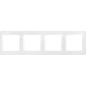 Рамка для розеток и выключателей Lexman Lilian Modern 4 поста цвет жемчужный