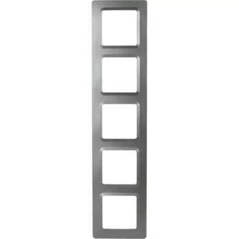 Рамка для розеток и выключателей Lexman Lilian Modern 5 постов цвет титан