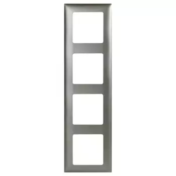 Рамка для розеток и выключателей Lexman Lilian Classic 4 поста цвет титан