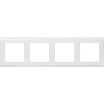 Рамка для розеток и выключателей Lexman Lilian Classic 4 поста цвет белый