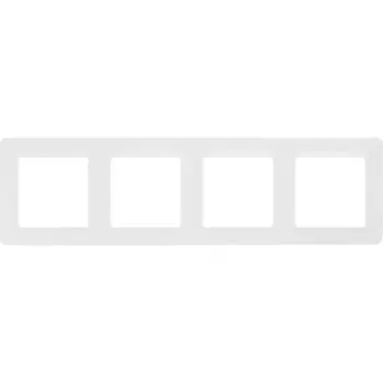Рамка для розеток и выключателей Lexman Lilian Modern 4 поста цвет белый