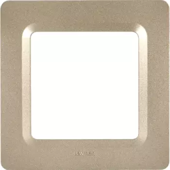 Рамка для розеток и выключателей Lexman Lilian Modern 1 пост цвет шампань