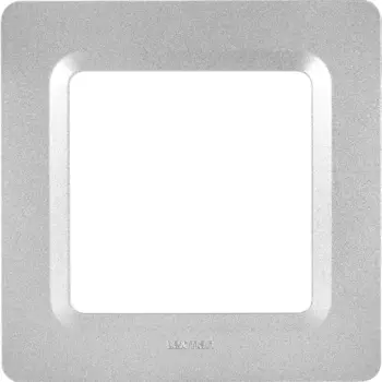 Рамка для розеток и выключателей Lexman Lilian Modern 1 пост цвет алюминий