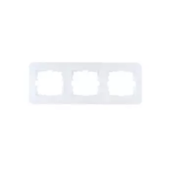 Рамка для розеток и выключателей Lezard Asti 3 поста горизонтальная цвет белый