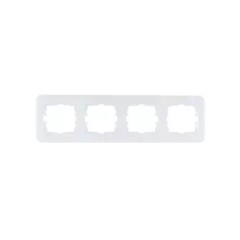 Рамка для розеток и выключателей Lezard Asti 4 поста горизонтальная цвет белый