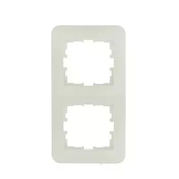 Рамка для розеток и выключателей Lezard Asti 2 поста вертикальная цвет кремовый