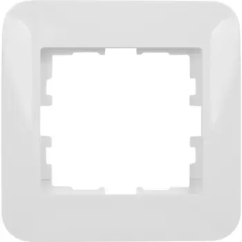 Рамка для розеток и выключателей Lezard Karina Life 1 пост горизонтальная цвет белый