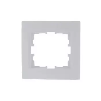 Рамка для розеток и выключателей Lezard Karina 1 пост горизонтальная цвет белый