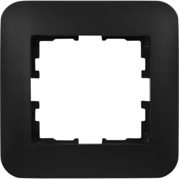 Рамка для розеток и выключателей Lezard Karina Life 1 пост горизонтальная цвет черный бархат