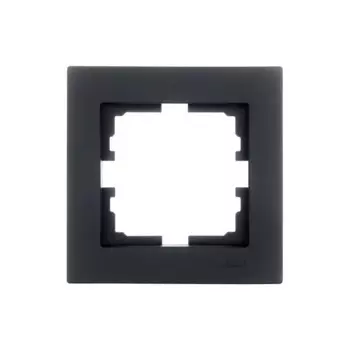 Рамка для розеток и выключателей Lezard Vesna 742-4200-146 1 пост цвет черный матовый