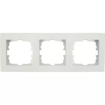 Рамка для розеток и выключателей Lezard Vesna 3 поста горизонтальная цвет белый