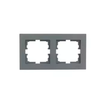 Рамка для розеток и выключателей Lezard Vesna 742-3400-147 2 поста цвет графит