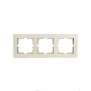 Рамка для розеток и выключателей Lezard Vesna 742-3700-148 3 поста цвет титан