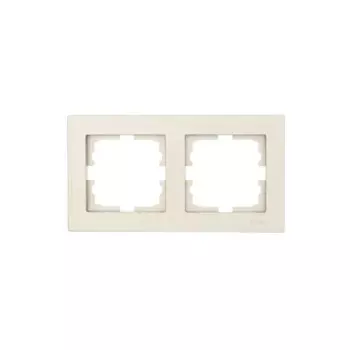 Рамка для розеток и выключателей Lezard Vesna 742-3700-147 2 поста цвет титан