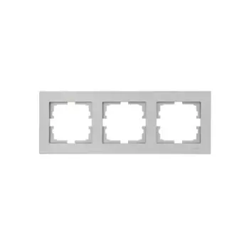 Рамка для розеток и выключателей Lezard Vesna 742-3500-148 3 поста цвет платина