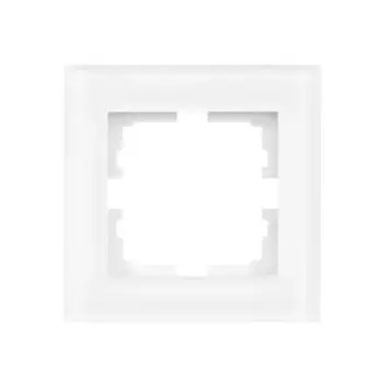 Рамка для розеток и выключателей Lezard Vesna 1 пост цвет белый матовый