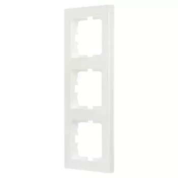 Рамка для розеток и выключателей Lezard Vesna 3 поста цвет жемчужно-белый перламутр