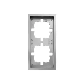 Рамка для розеток и выключателей Lezard Zima 2 поста цвет серый матовый