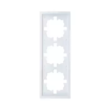 Рамка для розеток и выключателей Lezard Zima 3 поста цвет белый