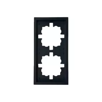 Рамка для розеток и выключателей Lezard Zima 2 поста цвет черный бархат