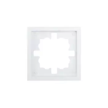 Рамка для розеток и выключателей Lezard Zima 1 пост цвет белый