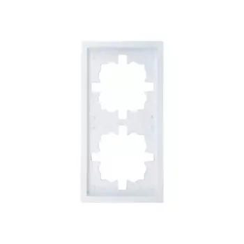 Рамка для розеток и выключателей Lezard Zima 2 поста цвет белый