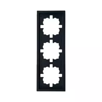 Рамка для розеток и выключателей Lezard Zima 3 поста цвет черный бархат