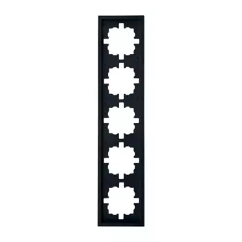 Рамка для розеток и выключателей Lezard Zima 5 постов цвет черный бархат