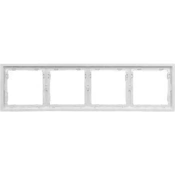 Рамка для розеток и выключателей Mirkl Grace 4 поста цвет белый