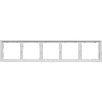 Рамка для розеток и выключателей Mirkl Grace 5 постов цвет белый