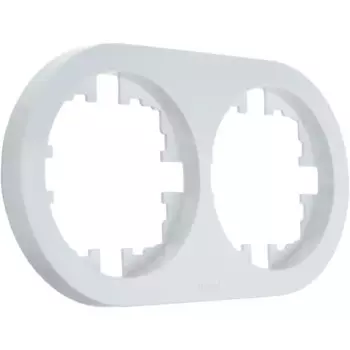 Рамка для розеток и выключателей Osen 2 поста круглая цвет белый