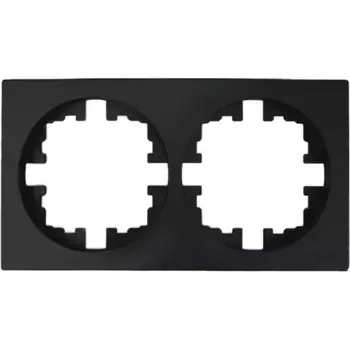 Рамка для розеток и выключателей Osen 2 поста цвет черный бархат