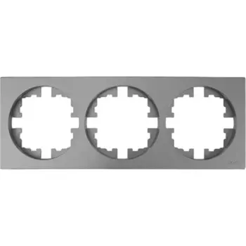 Рамка для розеток и выключателей Osen 3 поста цвет серый