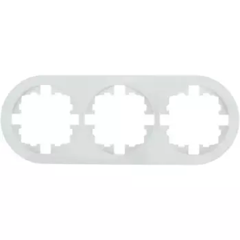 Рамка для розеток и выключателей Osen 3 поста круглая цвет белый