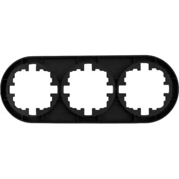 Рамка для розеток и выключателей Osen 3 поста цвет черный