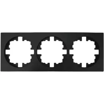 Рамка для розеток и выключателей Osen 3 поста цвет черный бархат