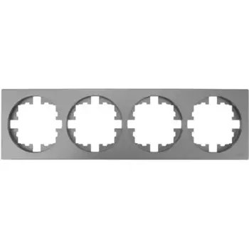 Рамка для розеток и выключателей Osen 4 поста цвет серый