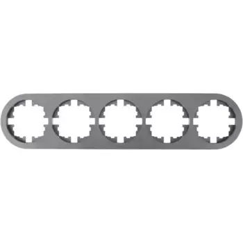 Рамка для розеток и выключателей Osen 5 поста круглая цвет серый