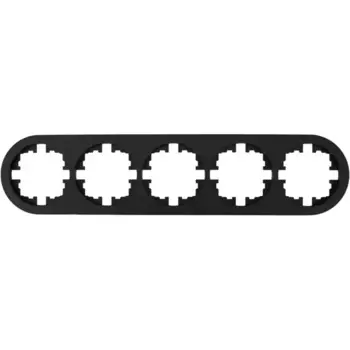 Рамка для розеток и выключателей Osen 5 поста цвет черный