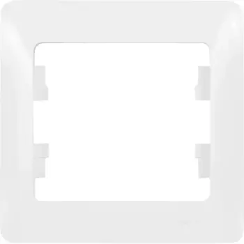 Рамка для розеток и выключателей Systeme Electric Glossa 1 пост цвет белый