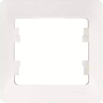 Рамка для розеток и выключателей Systeme Electric Glossa 1 пост одинарная цвет молочный