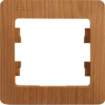 Рамка для розеток и выключателей Systeme Electric Glossa 1 пост одинарная цвет дуб