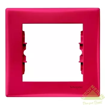 Рамка для розеток и выключателей Schneider Electric Sedna, 1 пост, цвет красный