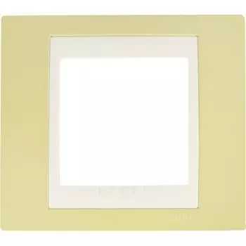 Рамка для розеток и выключателей Schneider Electric Unica 1 пост, цвет зелёное яблоко