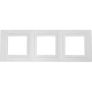 Рамка для розеток и выключателей Schneider Electric Unica 3 поста, цвет белый