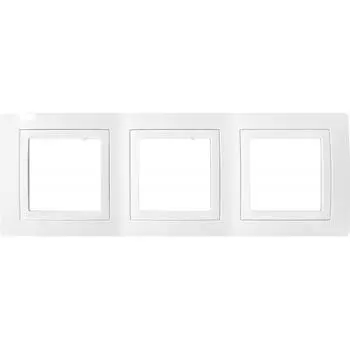 Рамка для розеток и выключателей Schneider Electric Unica 3 поста, цвет бежевый