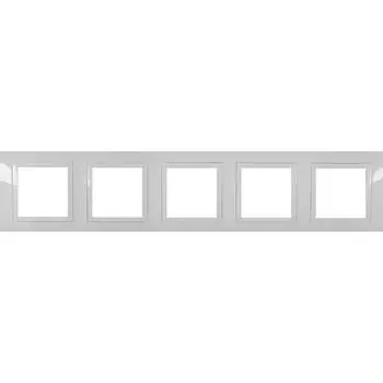 Рамка для розеток и выключателей Schneider Electric Unica 5 постов, цвет бежевый