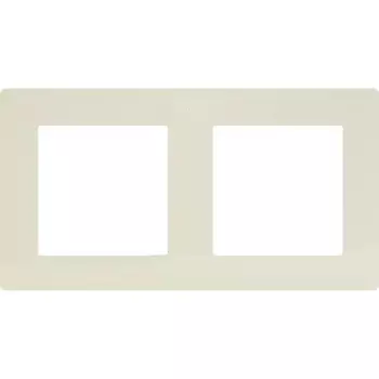 Рамка для розеток и выключателей Simon 24 2 поста цвет слоновая кость