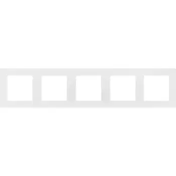 Рамка для розеток и выключателей Simon 24 5 постов цвет белый