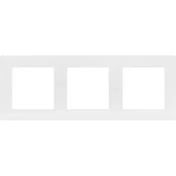 Рамка для розеток и выключателей Simon 24 3 поста цвет белый